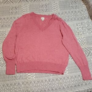a new day Rose Pink V-Neck Sweater